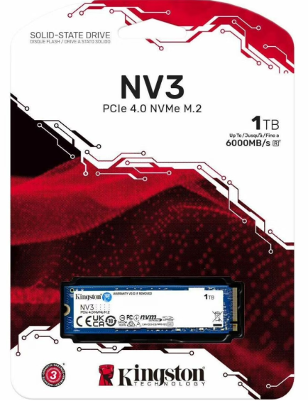 Kingston NV3 PCIe 4.0 NVME M.2 1TB SSD